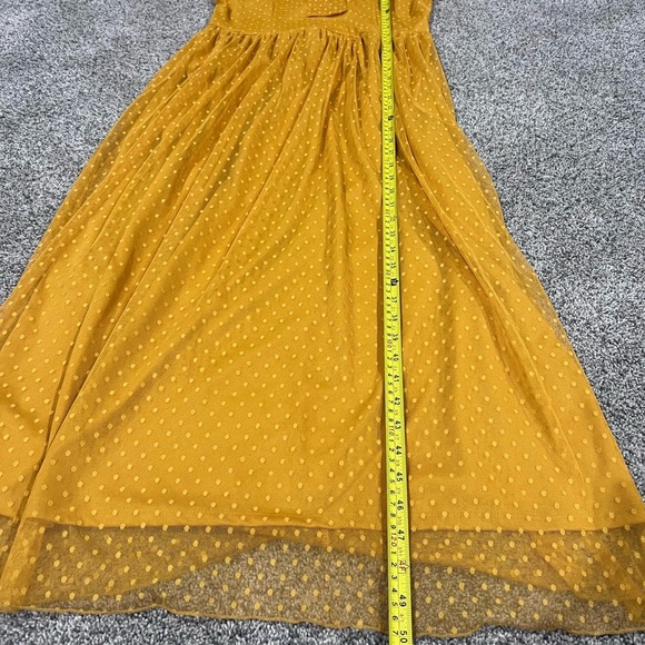 Carlo Conti Yellow High Neck Sleeveless Sheer Fully Lined Maxi Dress Size L - Picture 6 of 9